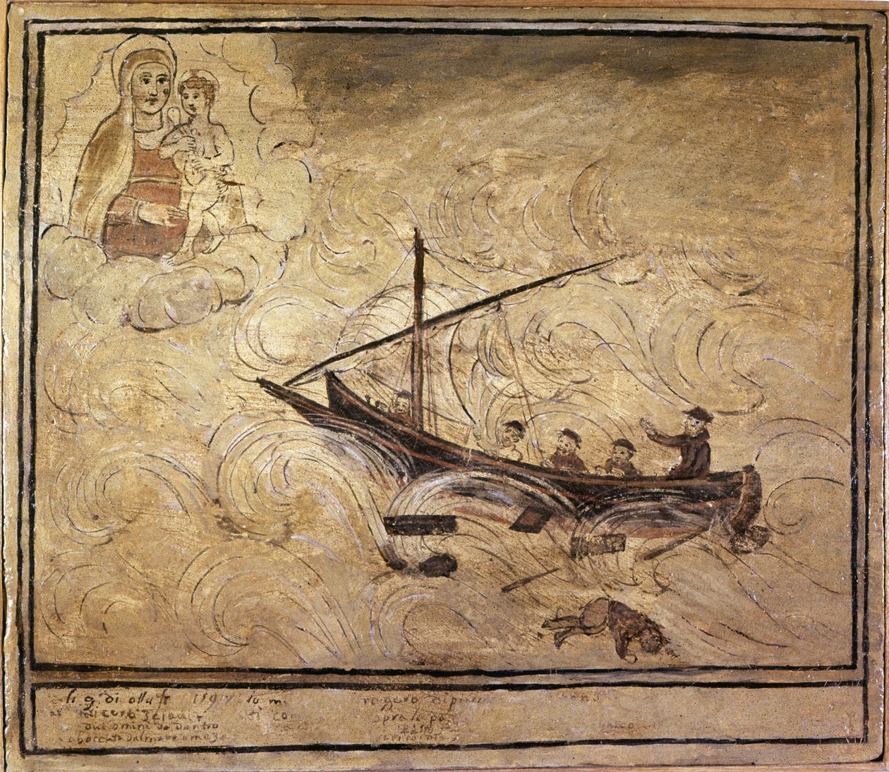 Uomo al mare. Voto del XVI secolo dalla Chiesa della Madonna dell