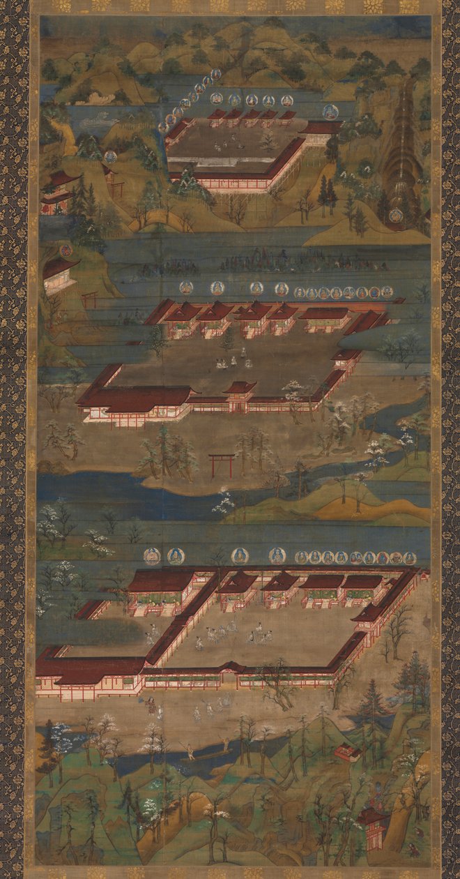 Mandala dei tre santuari di Kumano da Unknown artist