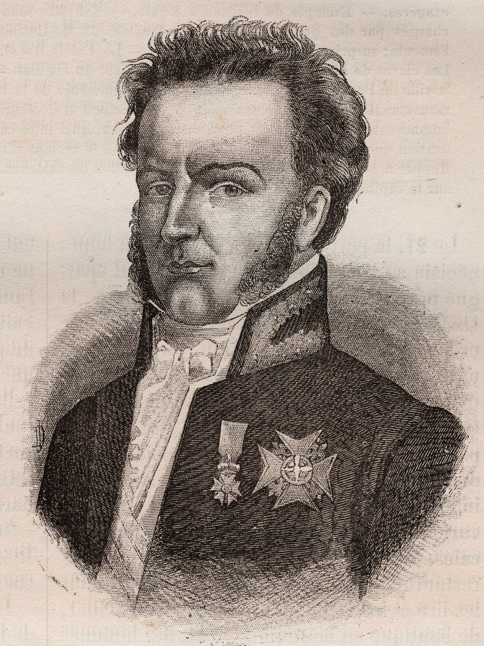 Martial de Guernon-Ranville, magistrato e politico francese - 1787 -1866 da Unknown artist