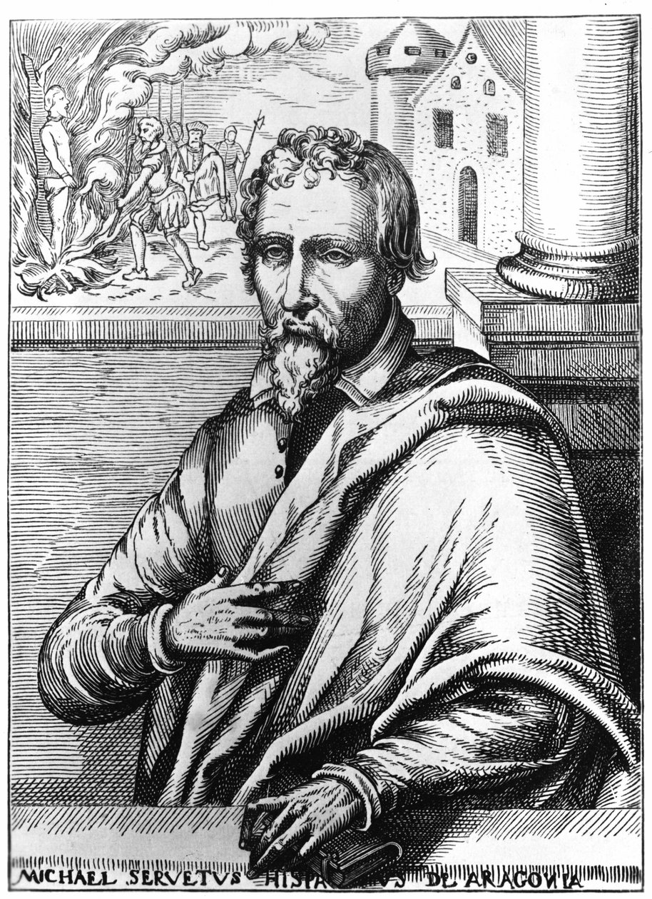 Michel Servet (Michel de Villanueva) (1511-1553), medico e teologo spagnolo. da Unknown artist