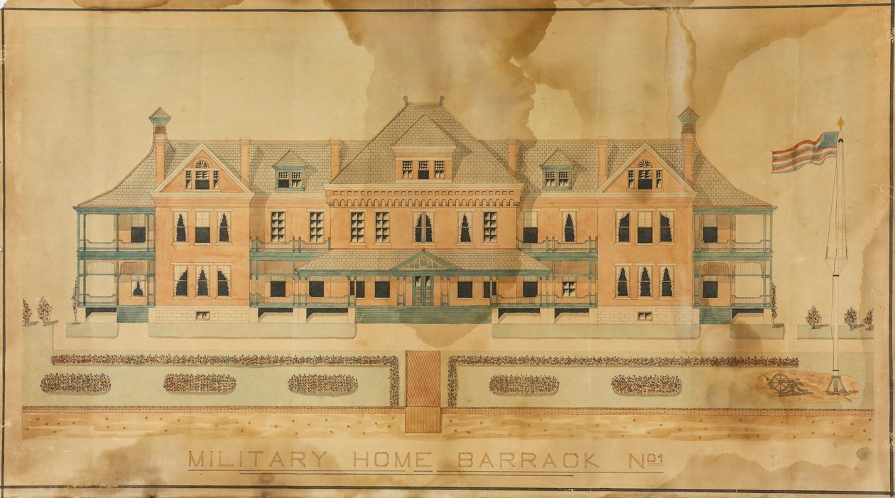 Caserma militare n. 1, disegno di presentazione da Unknown artist