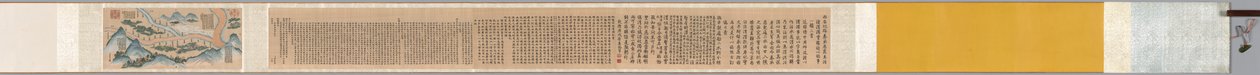 Mischiarsi di acque chiare e torbide alla confluenza dei fiumi Jing e Wei da Unknown artist