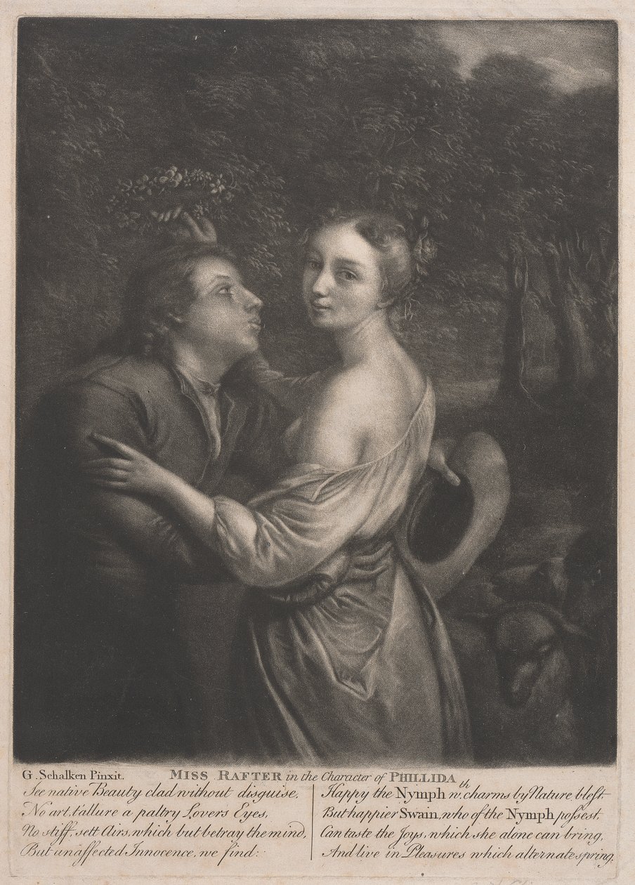 Miss Rafter (1711-1785) nel ruolo di Phillida da Unknown artist