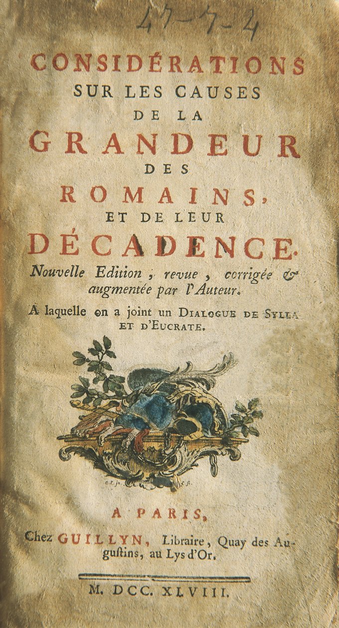 Montesquieu, Charles-Louis de Secondat, Barone de la Brede da Unknown artist