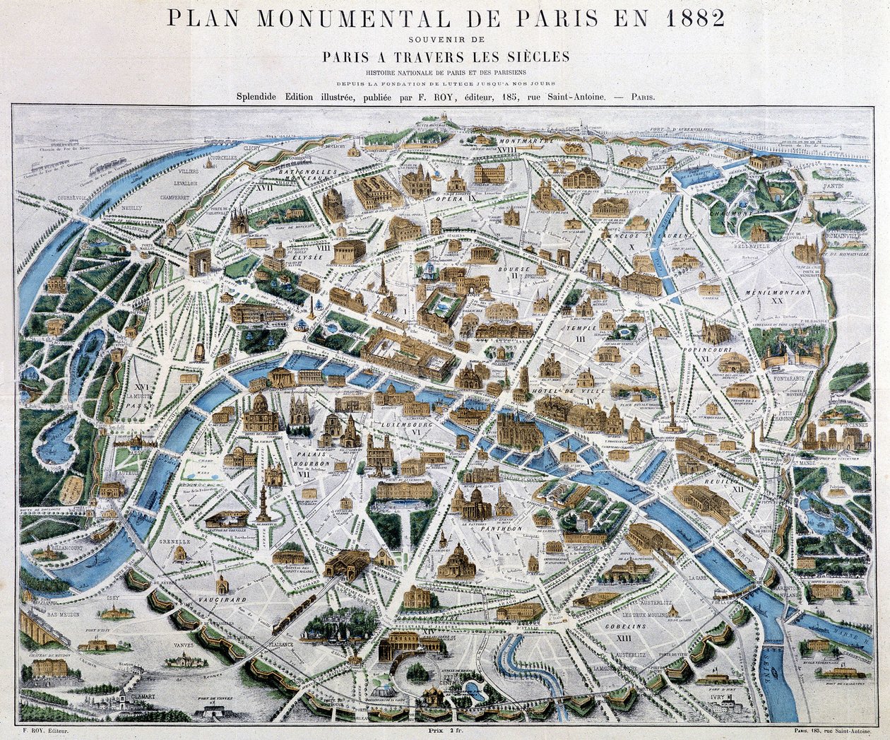 Piano monumentale di Parigi nel 1882 da Unknown artist