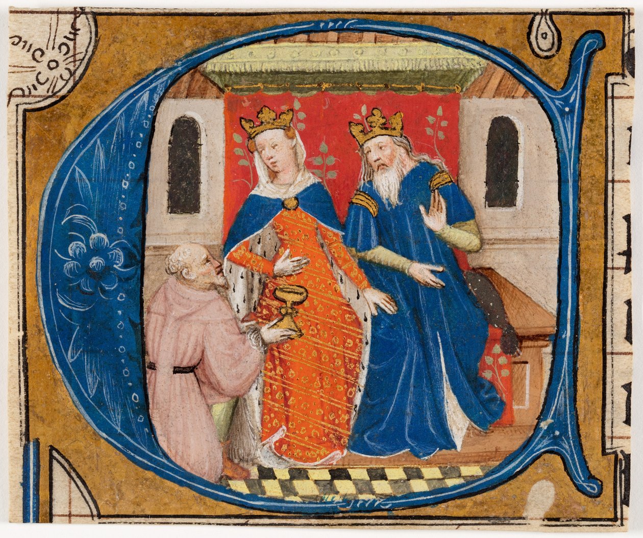 Neemia davanti al re Artaserse, iniziale "C" di una Bibbia da Unknown artist