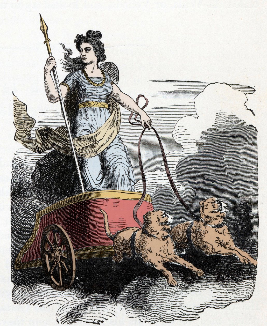 Mitologia norrena: Frigg - Mitologia nordica: la dea Freyja nel suo carro trainato da gatti da Unknown artist