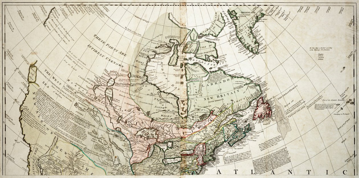 Nord America, c.1765 da Unknown artist