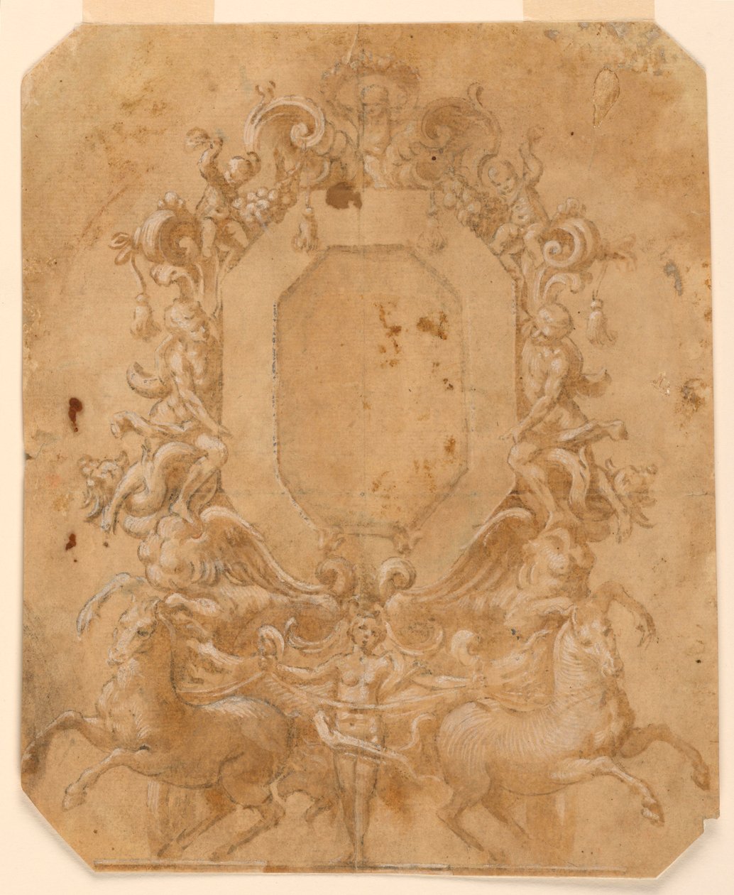 Decorazione del pannello ottagonale da Unknown artist