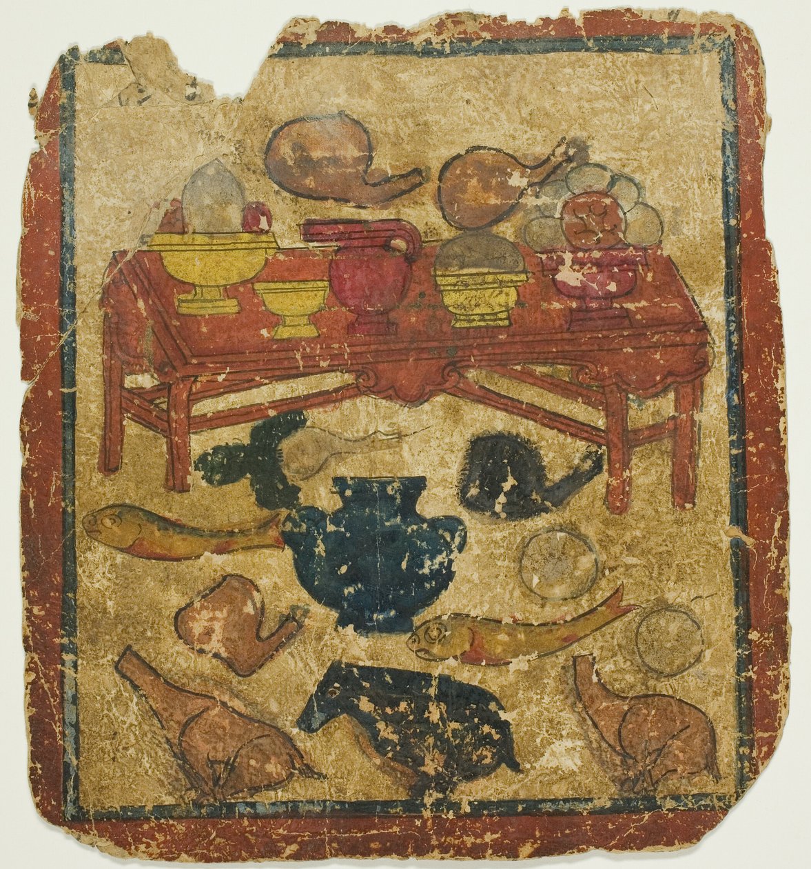 Offerte di cibo, da un set di carte di iniziazione (Tsakali) da Unknown artist