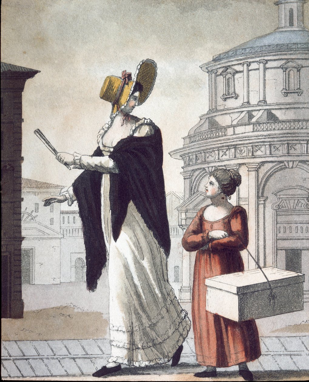 Vecchio mestiere: la modista e la sua assistente da Unknown artist