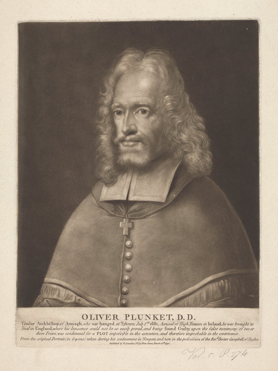 Oliver Plunket da Unknown artist