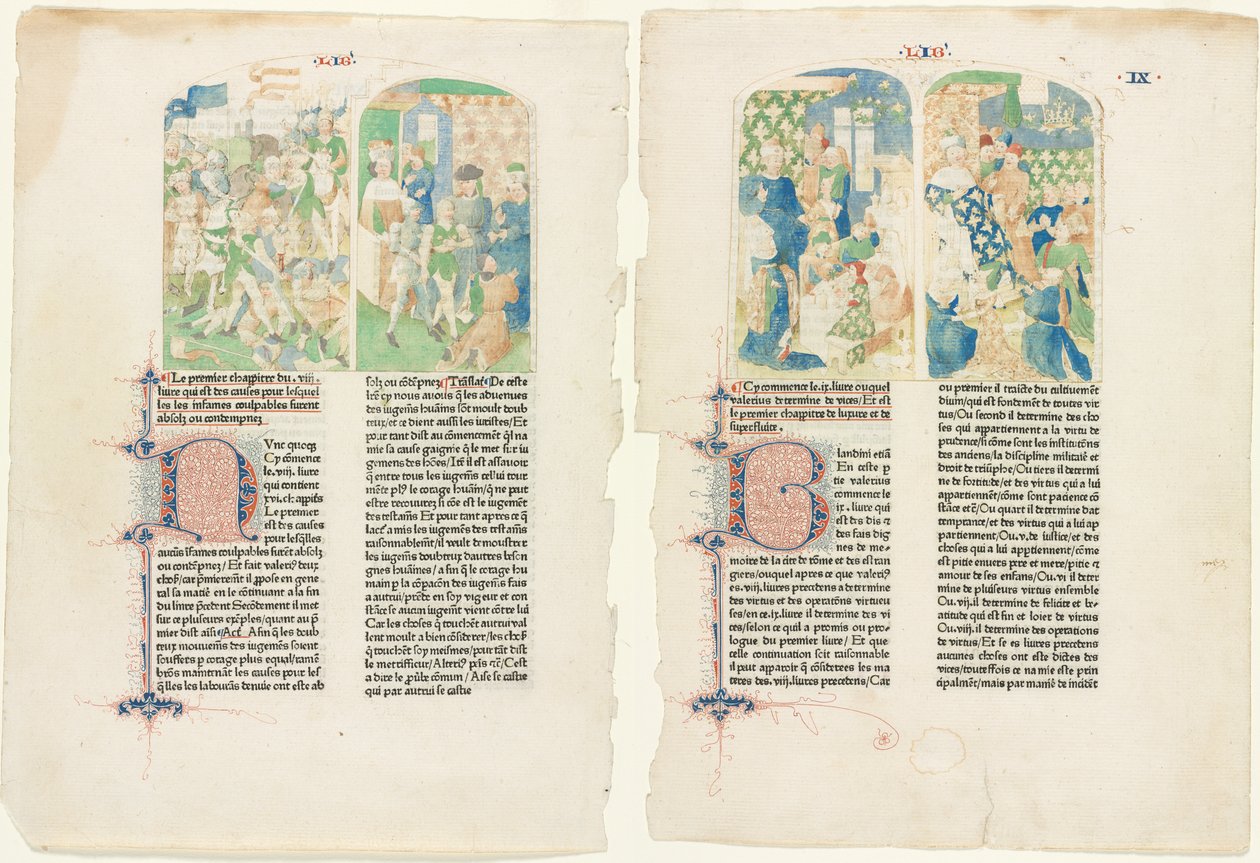 Pagine di apertura di Facta et dicta memorabilia di Valerio Massimo da Unknown artist