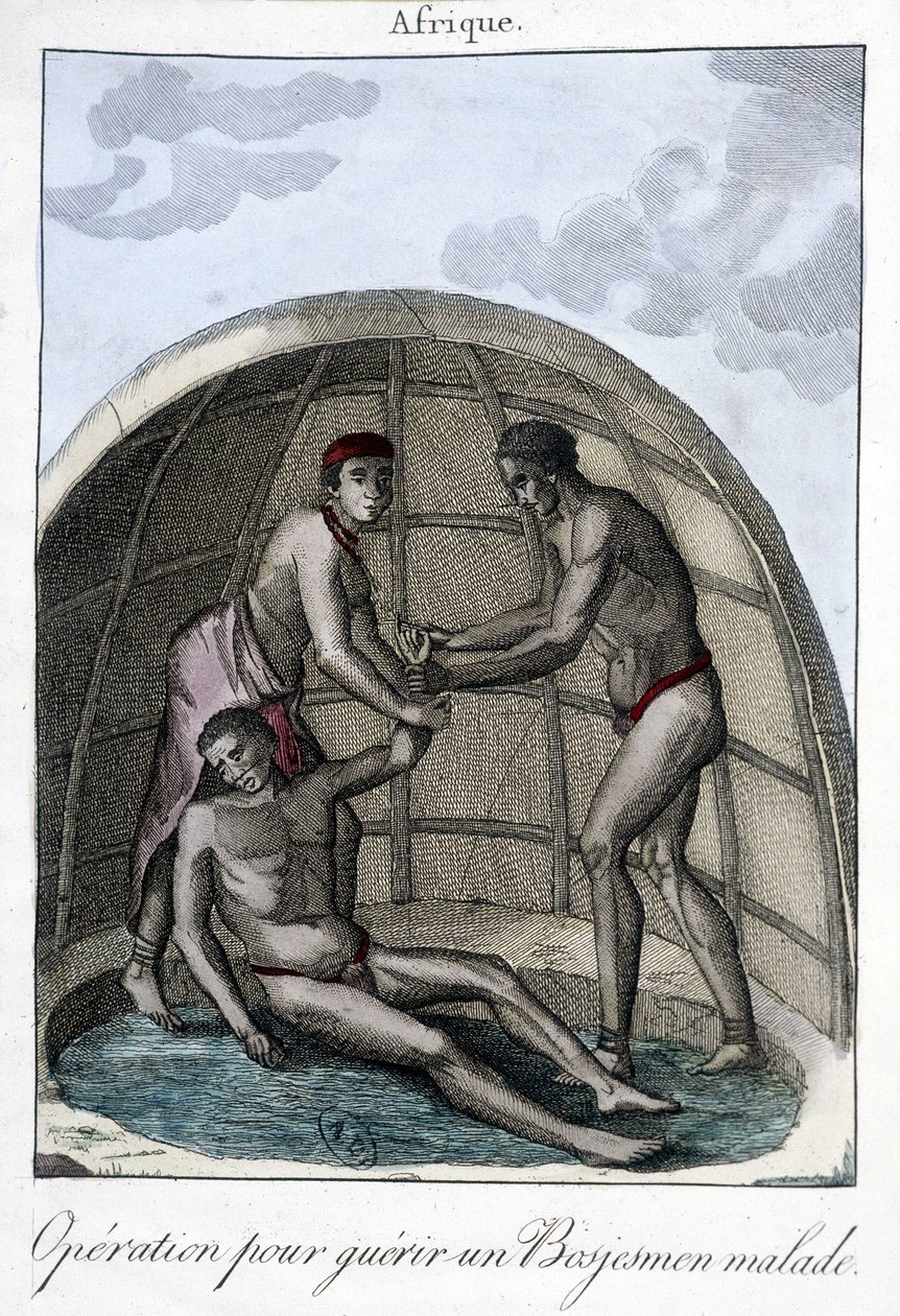 Operazione per curare un Bojesmen - incisione da Unknown artist