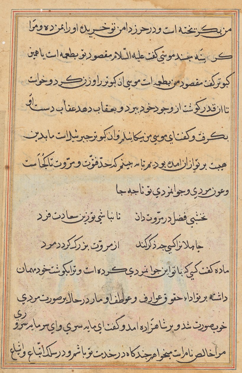 Pagina da Tales of a Parrot (Tuti-nama): pagina di testo da Unknown artist