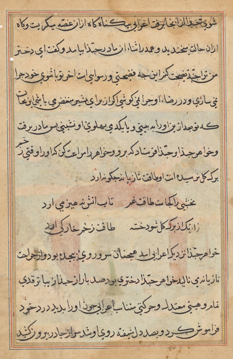 Pagina da Tales of a Parrot (Tuti-nama): pagina di testo da Unknown artist