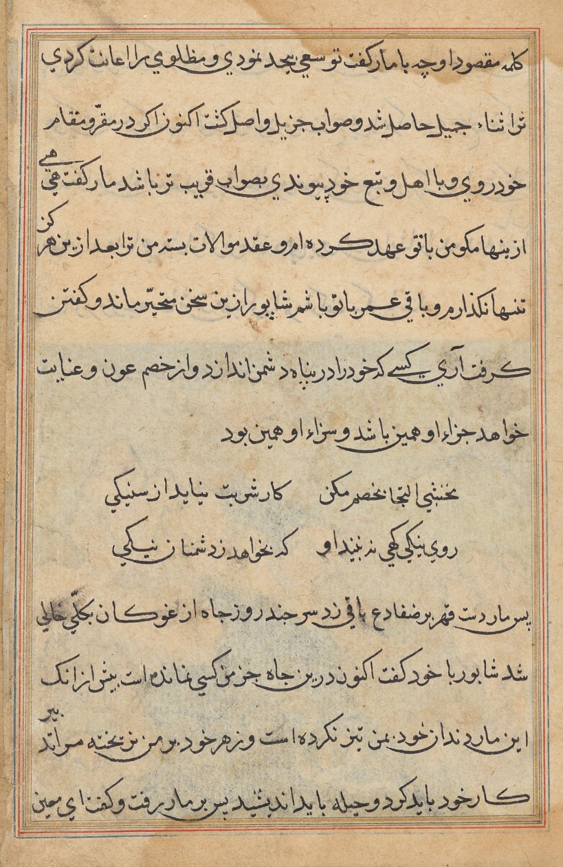 Pagina da Tales of a Parrot (Tuti-nama): pagina di testo da Unknown artist