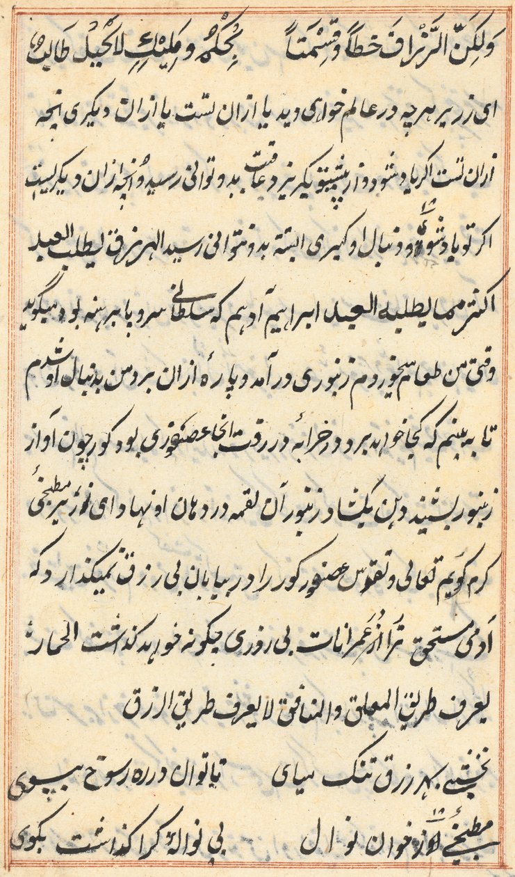 Pagina da Tales of a Parrot (Tuti-nama): pagina di testo da Unknown artist