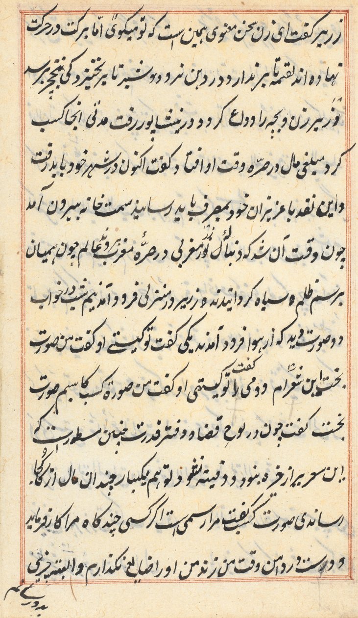 Pagina da Tales of a Parrot (Tuti-nama): pagina di testo da Unknown artist