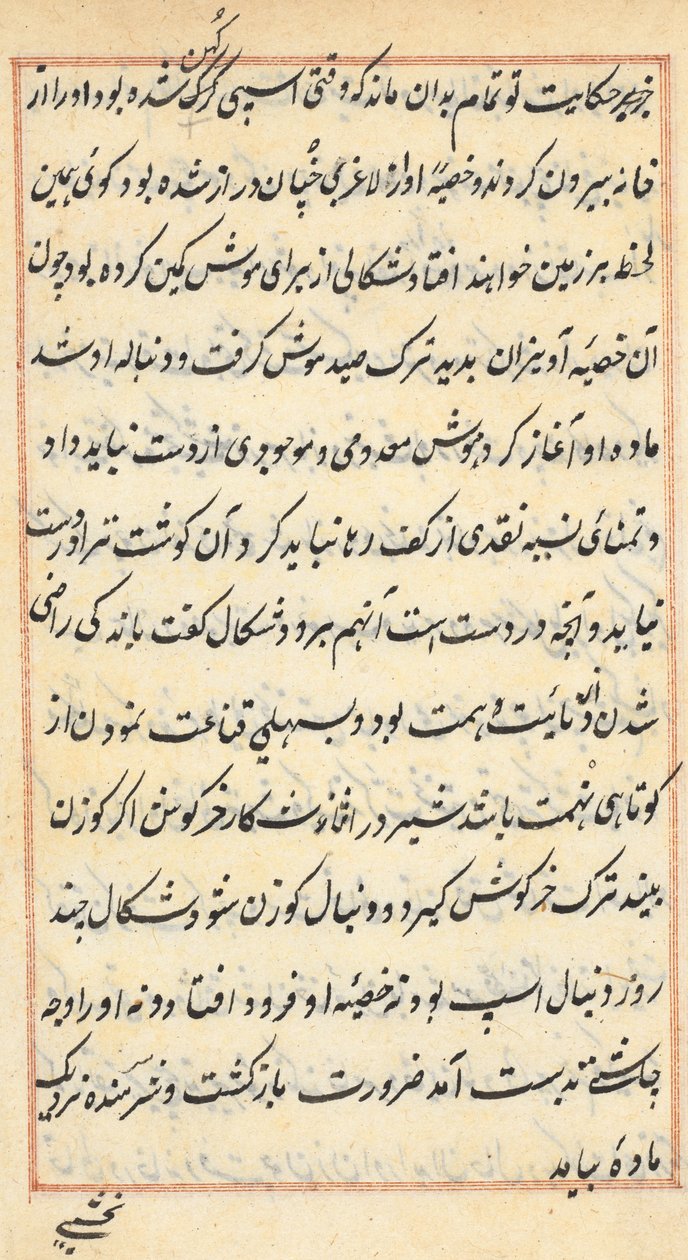 Pagina da Tales of a Parrot (Tuti-nama): pagina di testo da Unknown artist