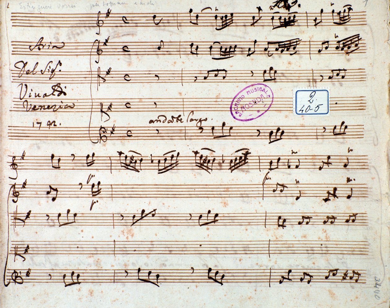 Pagina della partitura musicale di Estinguere vorrei aria nell