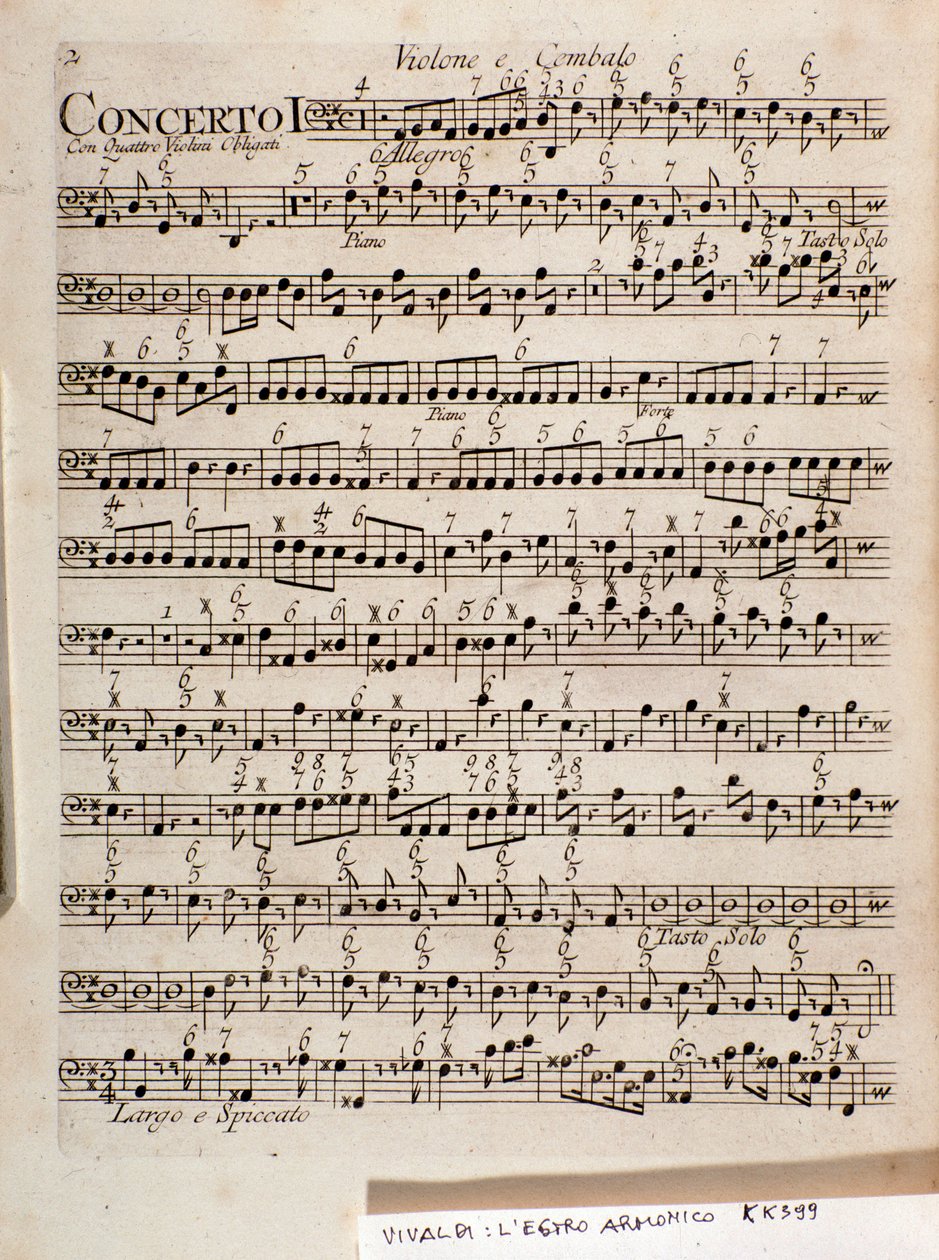 Pagina di spartito musicale de L