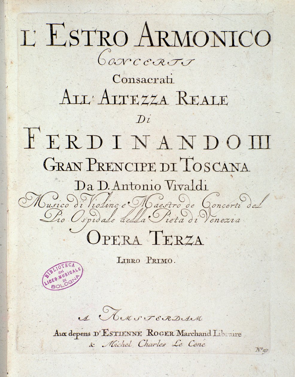 Pagina della partitura musicale di L