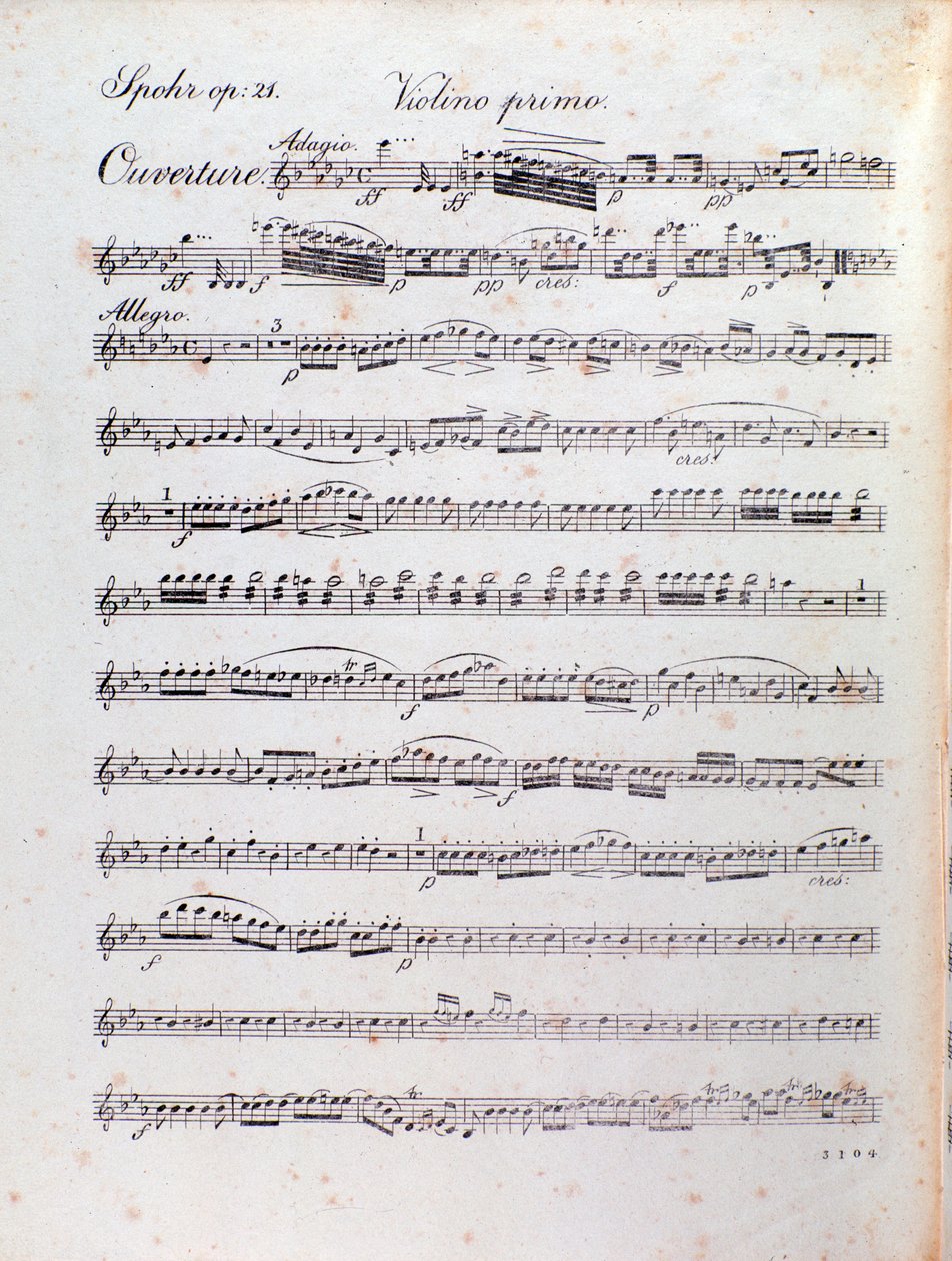 Pagina di spartito musicale dell