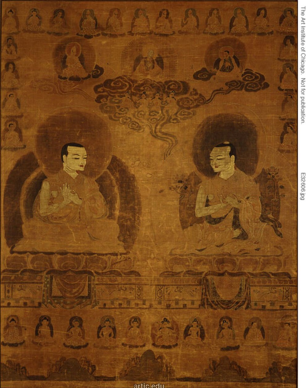 Stendardo dipinto (Thangka) degli insegnanti del lignaggio Sakyapa da Unknown artist