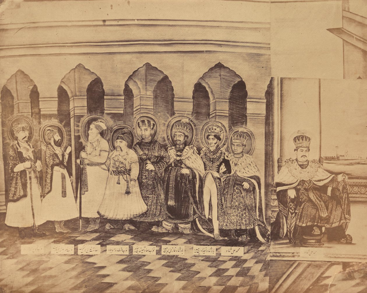 [Dipinto raffigurante i Nawab di Awadh, India]. da Unknown artist
