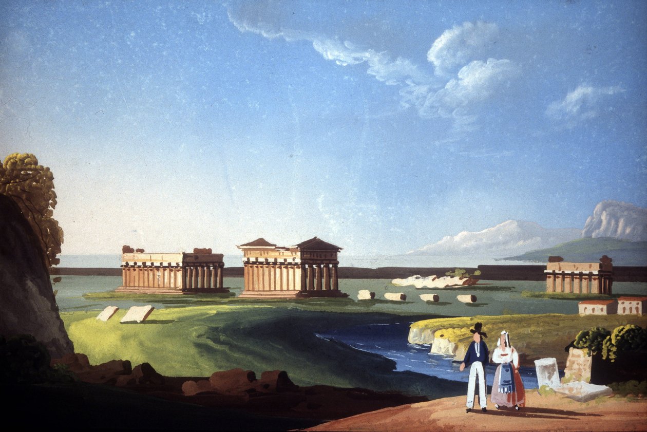 Templi di Paestum, attuale Capaccio da Unknown artist