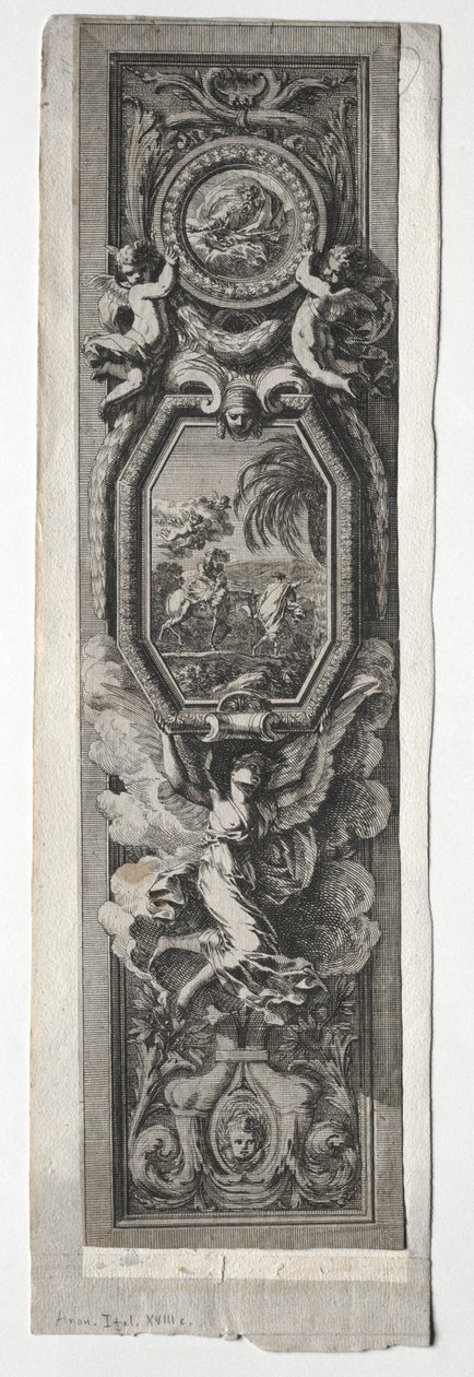 Pannello con vignetta della fuga in Egitto da Unknown artist