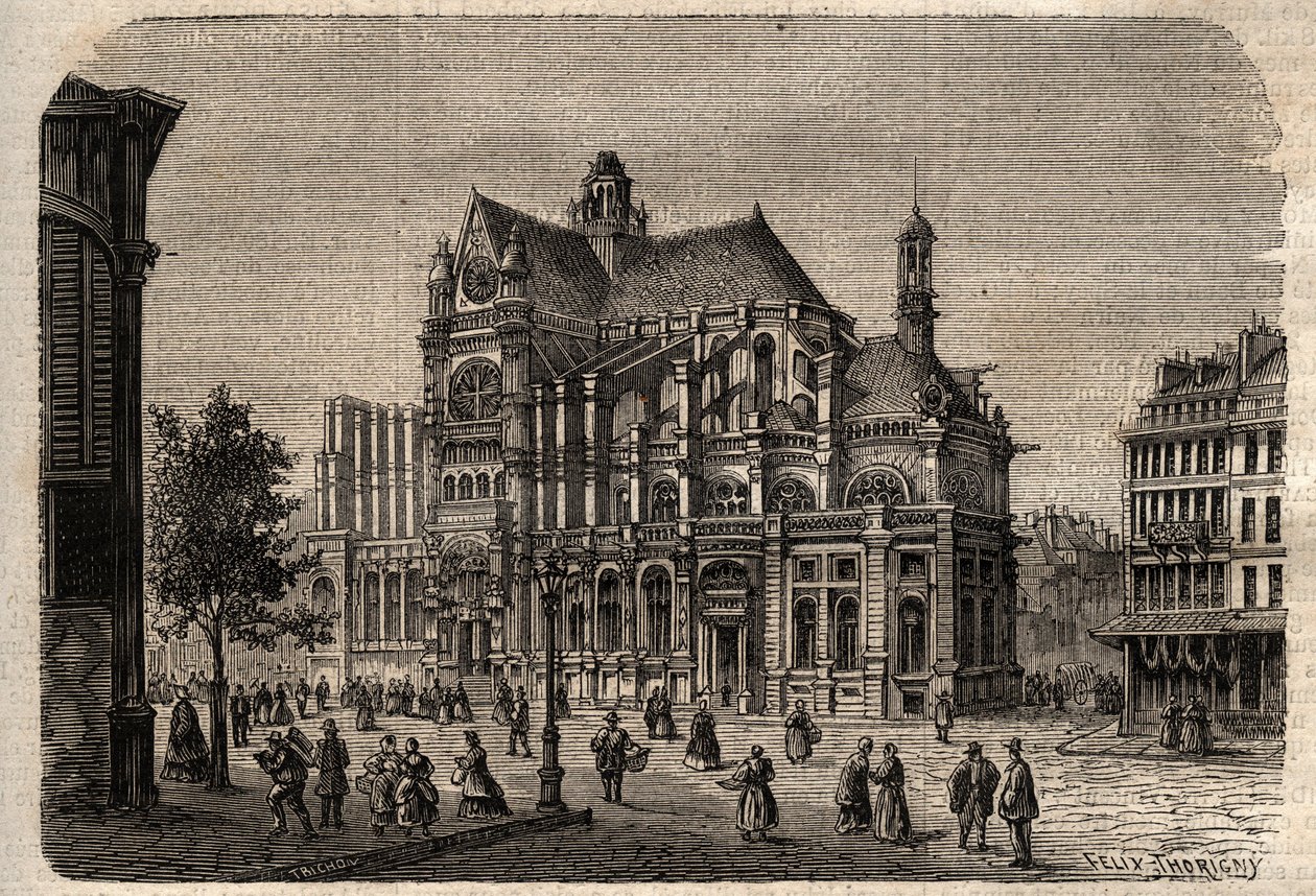 Parigi, Île-de-France, Francia - Chiesa di Saint-Eustache (XIX secolo) da Unknown artist