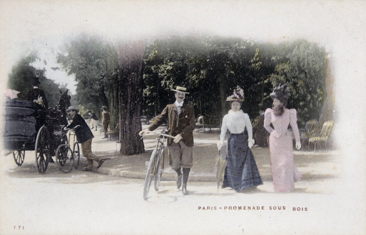 Parigi, passeggiata nel bosco da Unknown artist