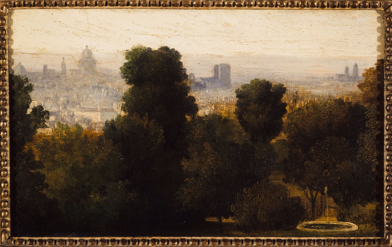 Parigi vista dalle alture di Belleville; circa 1840, attuale 19° arrondissement, nel 1840 da Unknown artist