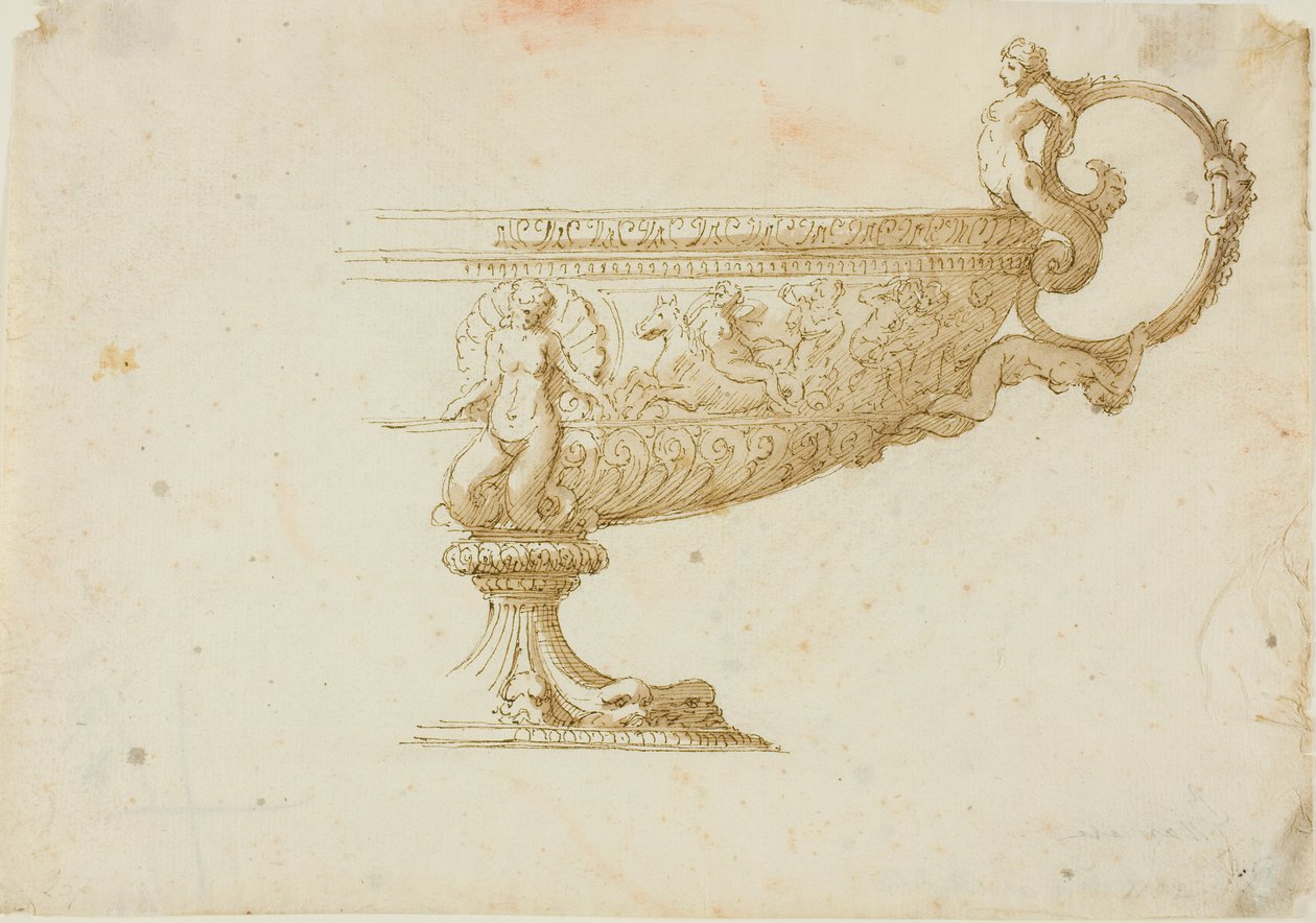 Schizzo parziale di una Tazza da Unknown artist