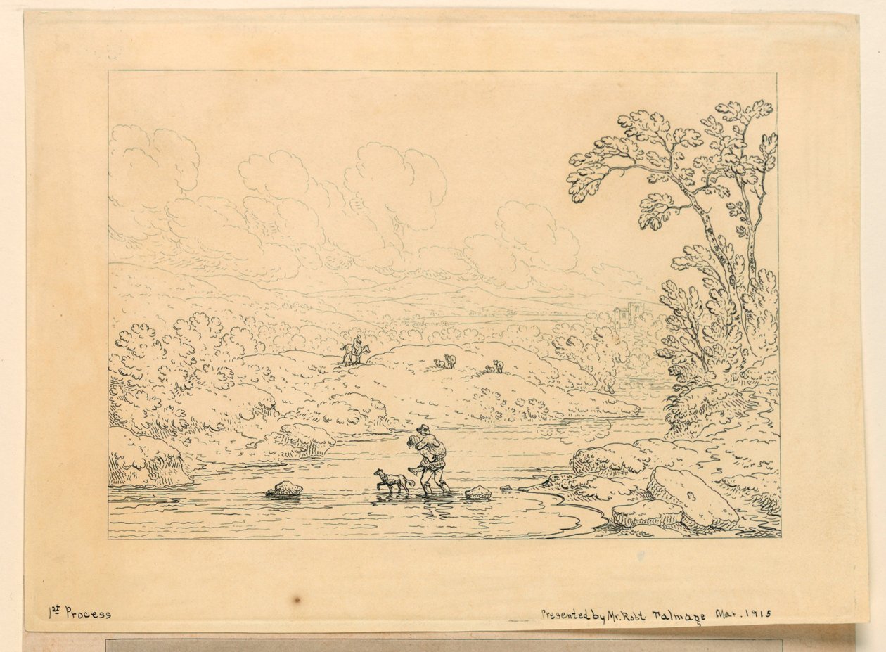 Scena pastorale, primo processo da Unknown artist