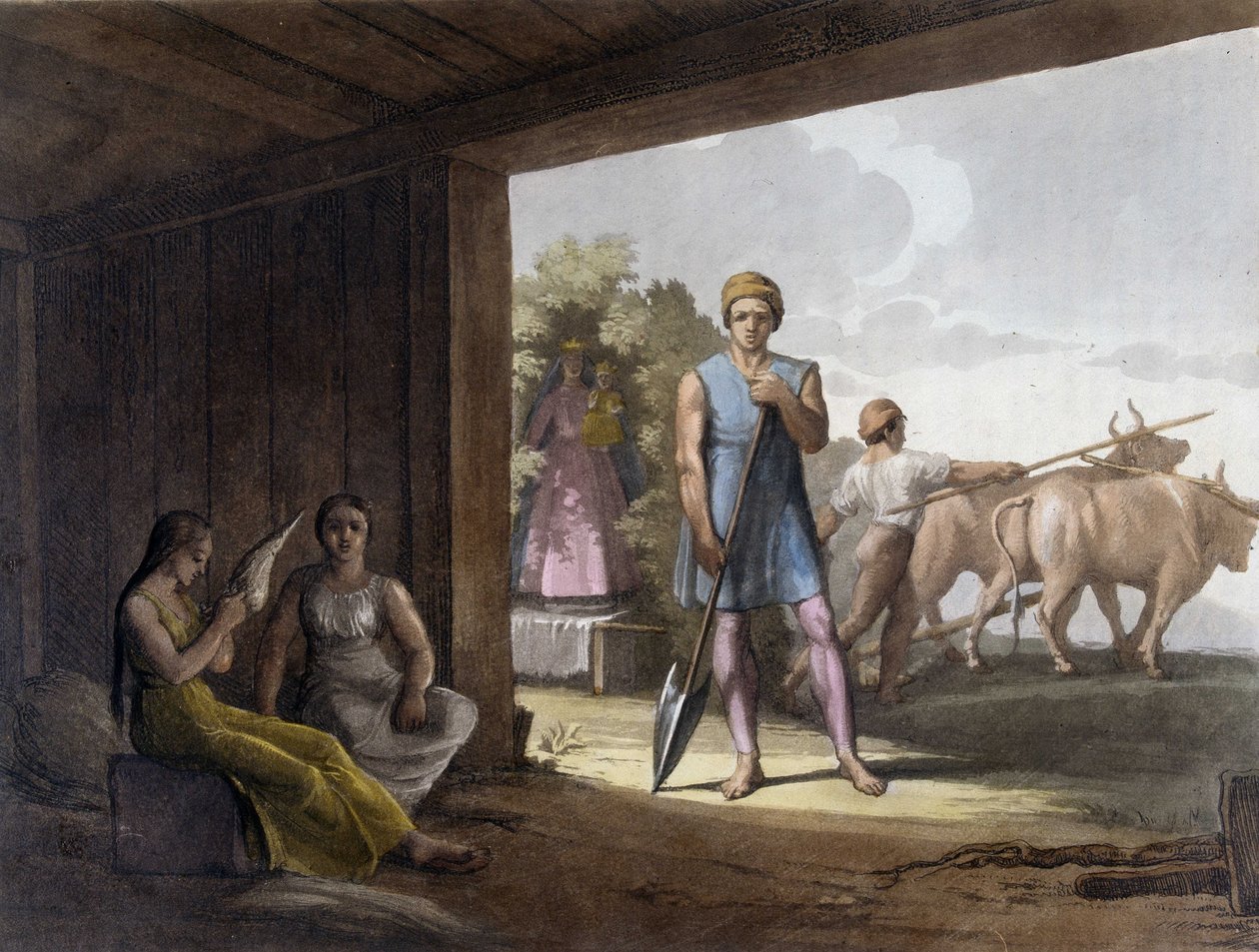 Colonizzazione paternalistica da parte dei Gesuiti utilizzando il know-how degli indiani Tupi Guaranis in Paraguay da Unknown artist