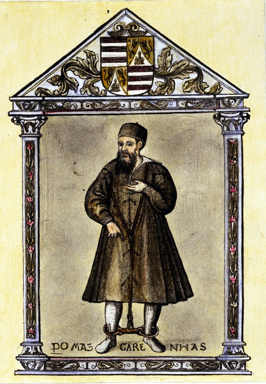 Pedro Mascarenhas (navigatore portoghese) incatenato da Unknown artist