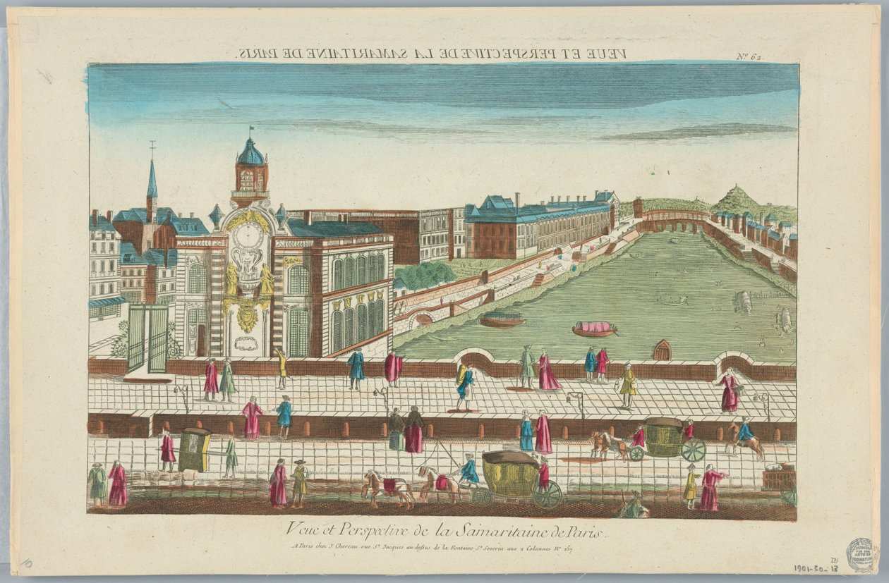 Teatrino, Veue et Perspective de la Samaritaine de Paris, No. 62 da Unknown artist