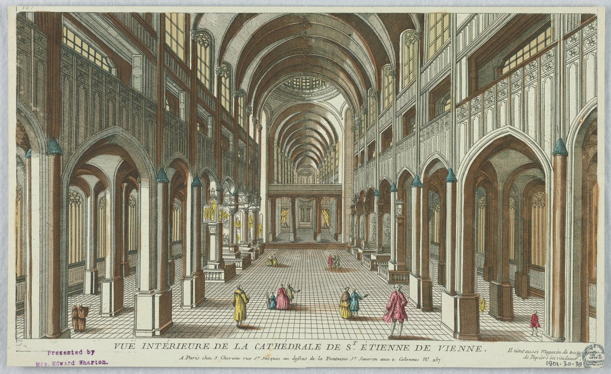 Peep-show, Vue Intérieure de la Cathédrale de St. Etienne de Vienne da Unknown artist