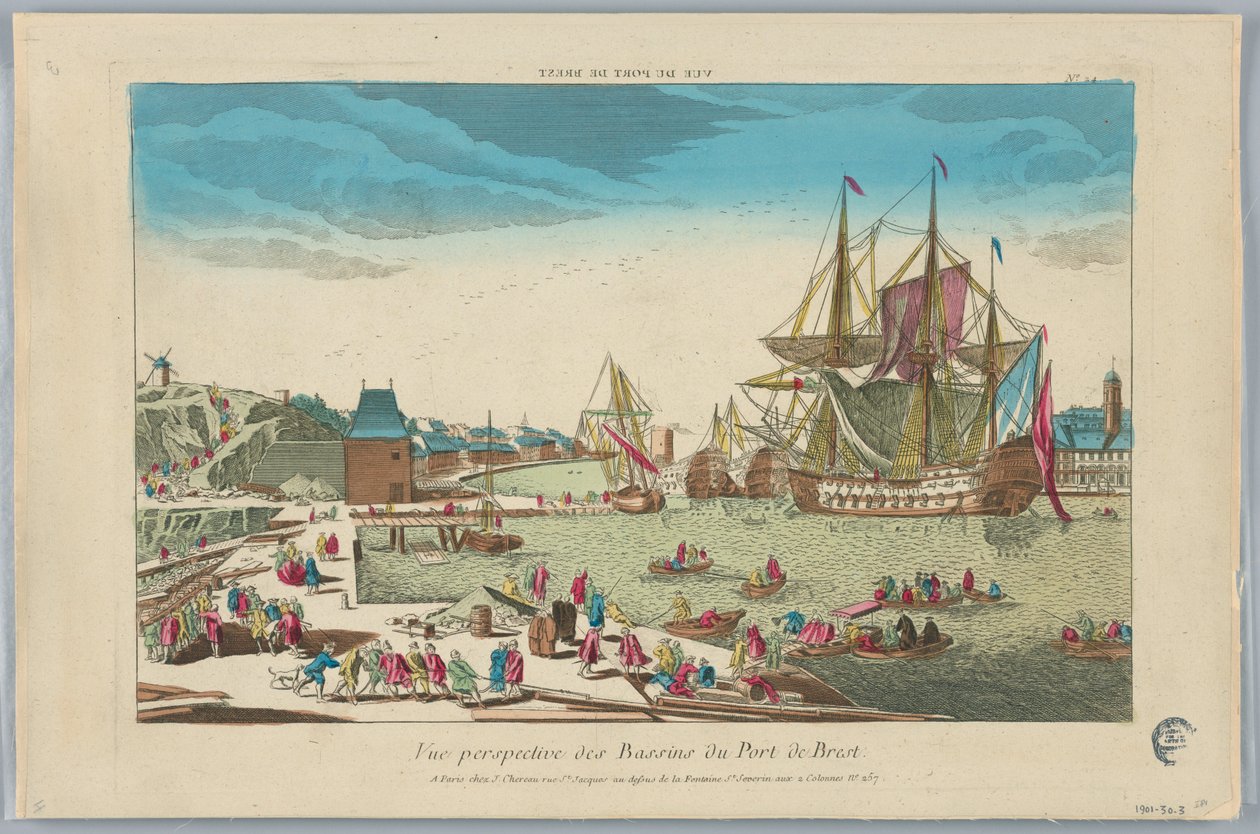 Teatrino, Vue Perspective des Bassins du Port de Brest, No. 24 da Unknown artist