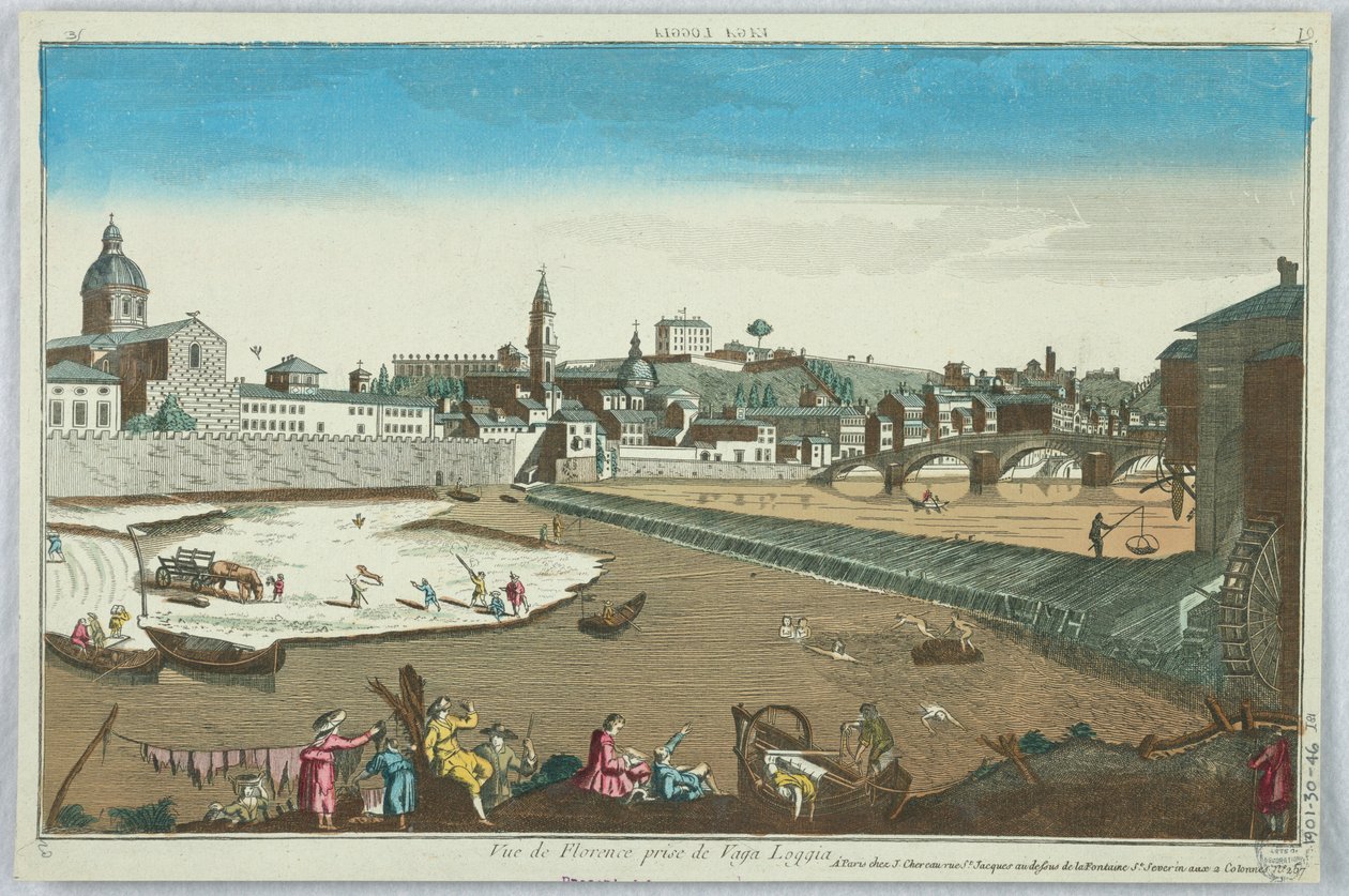 Spettacolo di vedute, Vista di Firenze presa dalla Loggia Vaga, 19 da Unknown artist