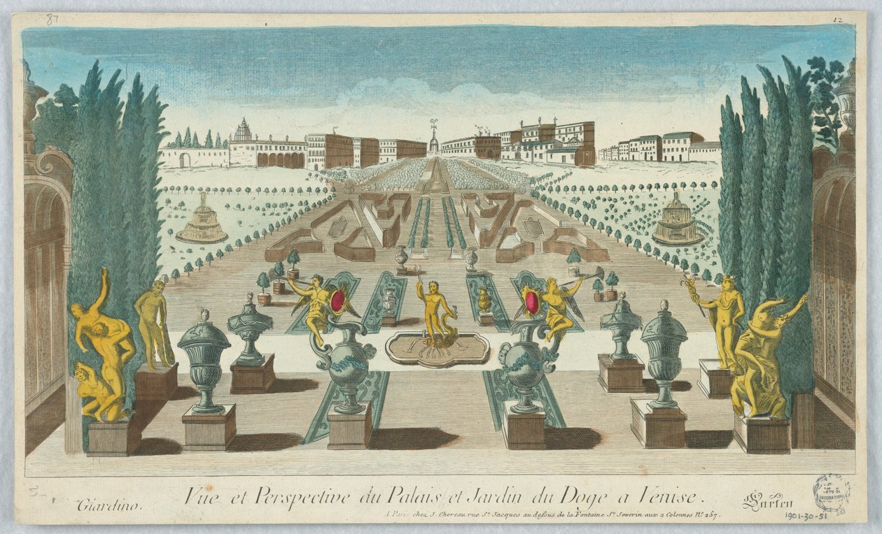 Spettacolo di Prospettiva del Palazzo e Giardino del Doge a Venezia da Unknown artist