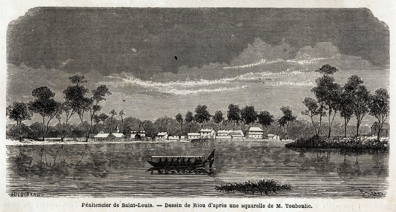 Penitenziario di Saint Louis della Guyana francese, organizzato esclusivamente per il disboscamento per conto del governo, istituito nel 1859 come estensione del penitenziario di Saint Laurent da Unknown artist