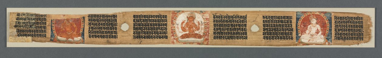 Perfezione della saggezza in ottomila righe: Ashtasahasrika Prajnaparamita: Foglia decorata (recto) da Unknown artist