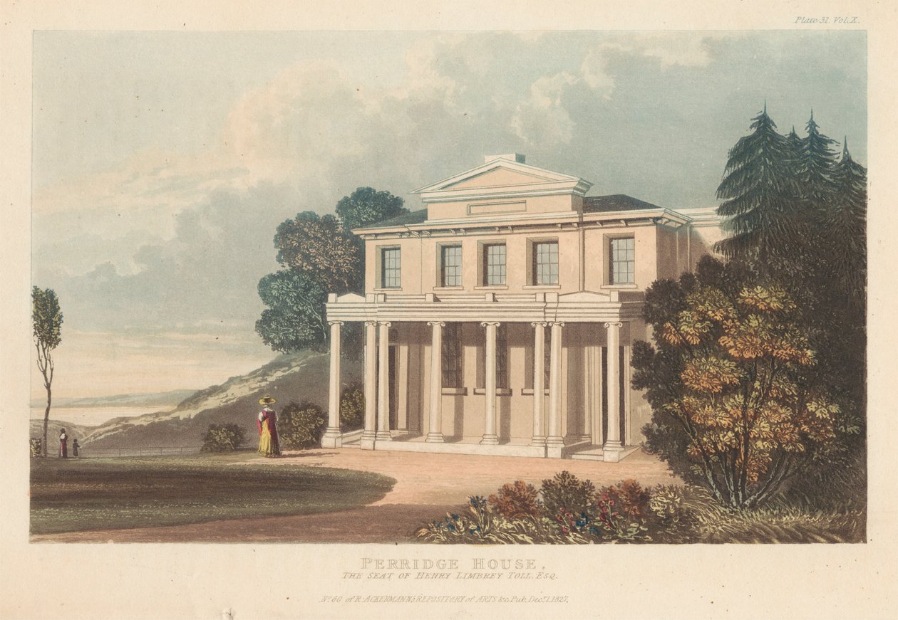 Perridge House: La residenza di Henry Limbrey Toll, Esq. da Unknown artist
