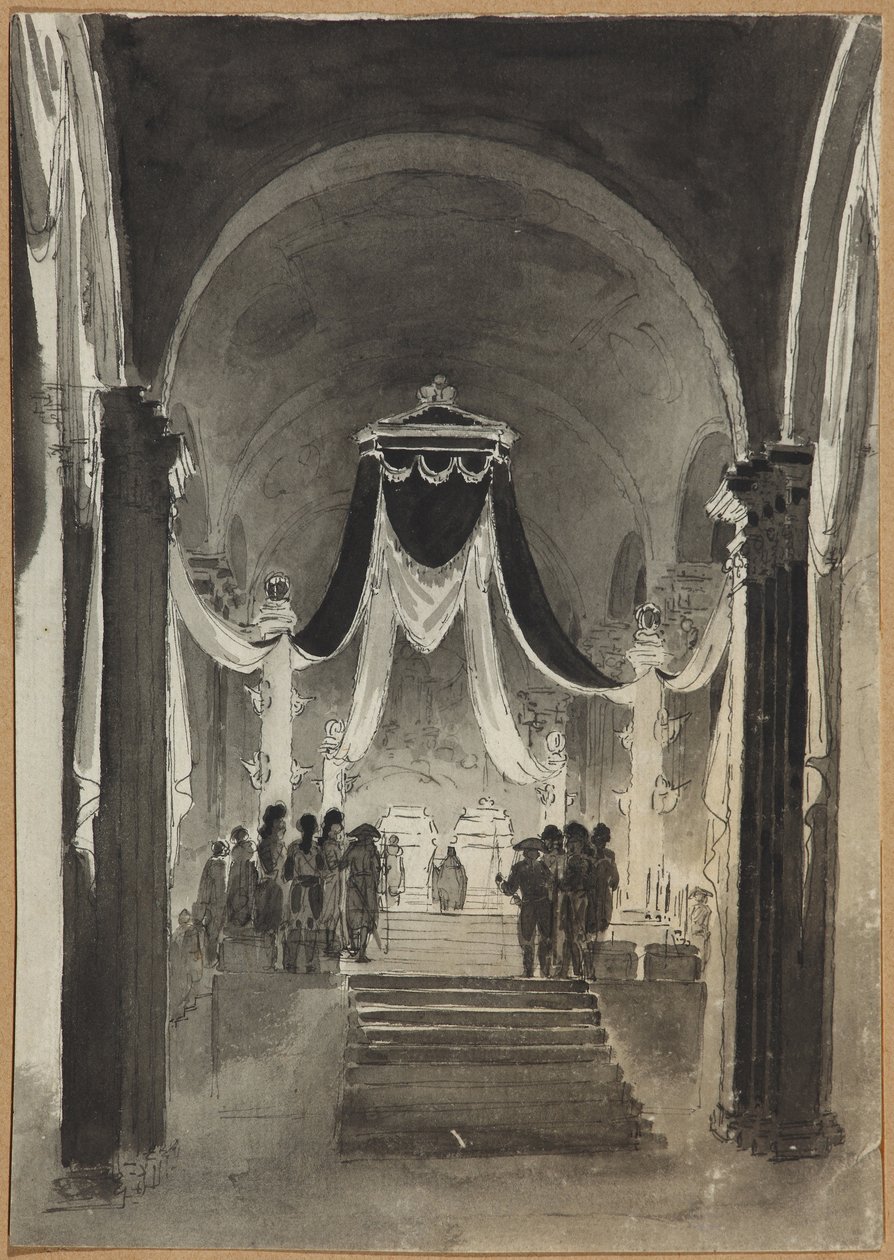 Decorazione della Cattedrale di Pietro e Paolo per la cerimonia funebre di Pietro III e Caterina II da Unknown artist