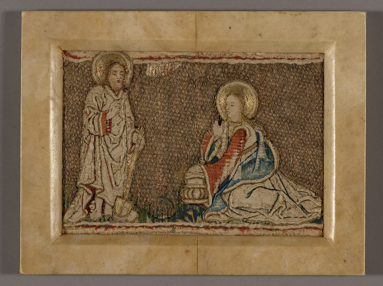 Immagine (probabilmente da una banda di Orphrey che raffigura Cristo davanti a Maria Maddalena) da Unknown artist