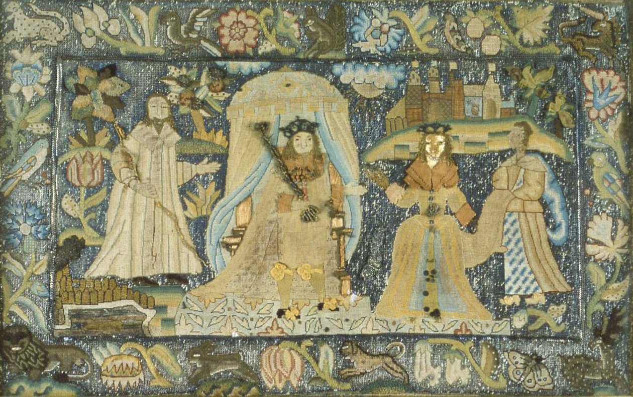 Immagine che raffigura la regina di Saba davanti a re Salomone da Unknown artist